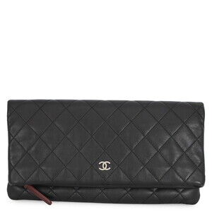 CHANEL Matelasse Clutch Bag with Coco Mark, A69391, Black
